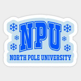 North Pole University Sticker